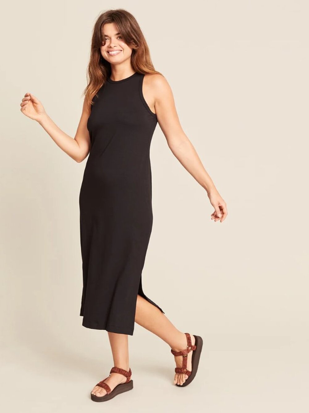 NWT Boody Organic Bamboo Cotton Racerback Dress - Black